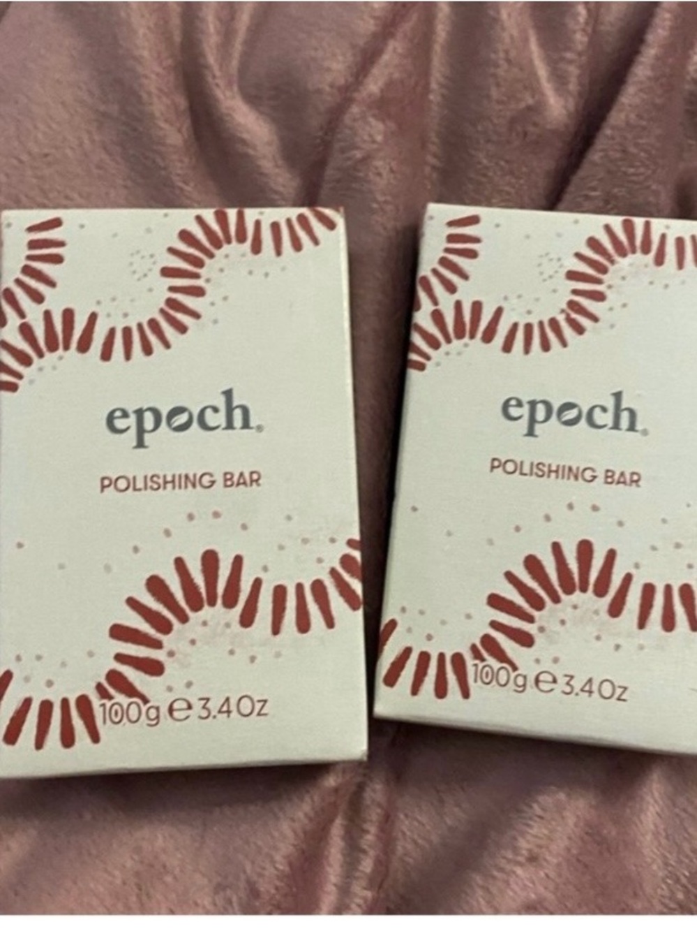 Epoch Polishing Bar - White & Terracotta Packaging - 2 brand new -not opened
